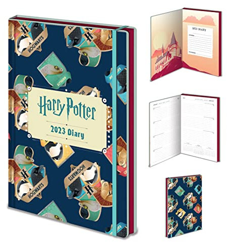 Harry Potter Terminplaner 2023, A5 Hardcover, Wochenansichtsplaner (Hogwarts-Design) – Offizieller Merchandise-Artikel