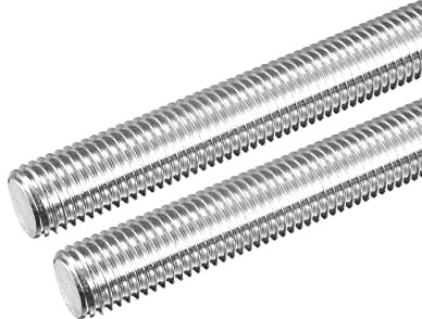 sourcing map Entièrement Filetage Barre M16 x 150mm 2mm Filetage Pas 304 Inox Acier Main Droite Filetage Tiges Barre Goujons 2 Paquet