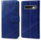 KRAFTCARE Handyhülle für Samsung Galaxy S10 Plus Hülle mit [Standfunktion] [Kartenfach] Flip Case Leder Stoßfeste Schutzhülle für Klapphülle Samsung S10 Plus Hülle, Blau
