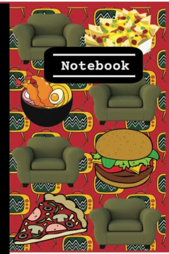 Yummy Food and TV Notebook: 140 wide ruled pages