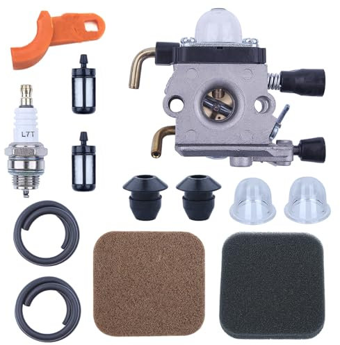 Carburador para STIHL FS85 FS85R FS80 FS72, ADEFOL carburador con Juntas de Ojales, Filtro de Combustible, bujía, Kit de Mantenimiento para devorador de Malas Hierbas