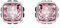 Swarovski Birthstone Ohrstecker, Kissenschliff, Oktober, Rosa, Rhodiniert