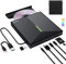 PeroBuno Unità CD DVD Esterna, masterizzatore DVD Esterno USB 3.0 e Type-C con 2 lettori di Schede TF/SD, Unità CD DVD Ottica Esterna ±R/RW per PC Laptop Windows 11/10/8/7 Linux Mac OS