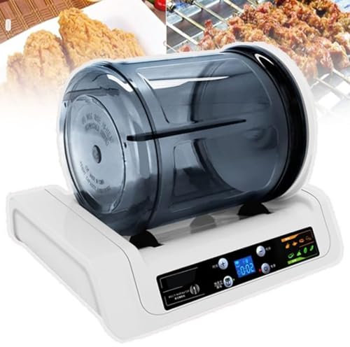 Oiyekntd Kommerzieller Fleisch Tumbler Marinator, automatischer Vakuum -Becher -Mariniermaschine, Kanisterfleisch und Gemüsemarmariner mit 7L -Kapazitätsfackelfass für Hühnchen -Burger Speck