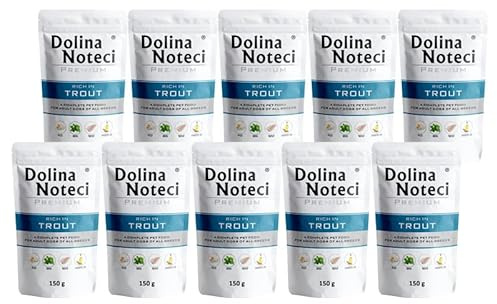 Dolina Noteci Premium Nassfutter für Hunde Forelle Glutenfrei 10 x 150g