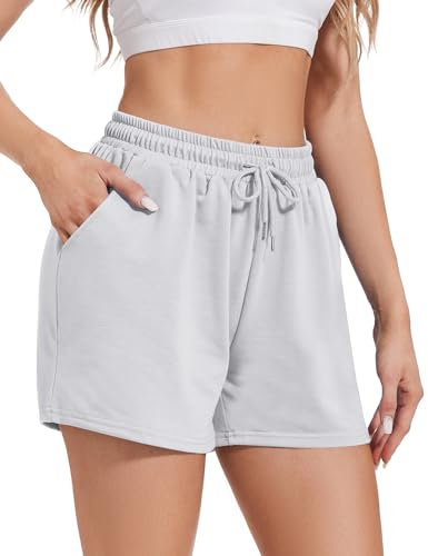 Pantalon Court Femme été Shorts de Sport Jogging Pantalon Court Plage Short Sport Femme Running Fitness Casual Short et Bermudas avec Poches, S-XXL