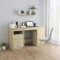 Homgoday Escritorio de Madera de ingeniería Roble Sonoma 140x50x76 cm Escritorio, Mesa de Ordenador, Mesa Juvenil con cajones y armarios