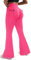 STARBILD Schlaghose Damen Sport Leggings Flared, High Waist Yogahose mit Klappentaschen Blickdicht für Fitness Gym Alltag, Cargotasche - Rosa S