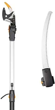 Fiskars Set de coupe, 2 pièces, Manche de coupe télescopique bypass UPX86 (longueur 2,4 - 4 m) et Lame de scie d'élagage pour Scie télescopique bypass UPX86 et UPX82 (longueur : 46 cm), 1077330