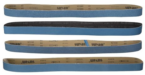 sourcing map 4pcs 2 x 72 Sanding Belts 1pcs Each of 40/60/80/120 Grit Zirconia Oxide Flush Joint Belt Sander Paper for Metal Woodworking Automotive Repair