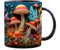 Ove Nature and Want to Enjoy - Tazza da tè a forma di fungo, tazza da caffè in ceramica, tazza da tè e acqua, 325 ml, per compleanno e Natale (8 x 8 x 9,5 cm)