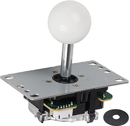 XIASABA Joystick Classic Competition Joystick Gamepad DIY Joystick Juego Fighting Stick Piezas de Repuesto Placa de Circuito con Cabeza de Bola (Blanco)