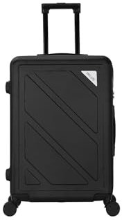 TROLLEY ADC - Valise Moyenne Soute 65x41x26 cm - Rigide, Légère 3 Kg - 65 litres - 4 Doubles Roues Silencieuses - Maniable, Pratique et Étanche - Collection Downtown Noir