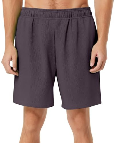 Pantaloncini da uomo, estivi, da uomo, con elastico, per il tempo libero, hip hop, per attività all'aria aperta, in cotone e lino, Viola chiaro, XXL