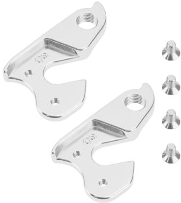 VGOL 2 Stück Fahrrad-Umwerfer-Aufhänger Ersatz für das Schaltwerk Am Fahrrad mit Schrauben 2,24 X 1,38 Zoll Silber