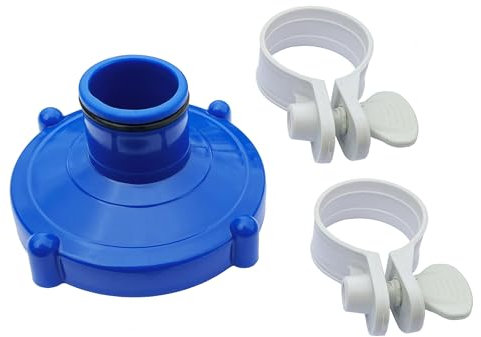 Adaptador de manguera de piscina con 2 abrazaderas de 80 mm a 32 mm de diámetro para piscinas Intex y Bestway