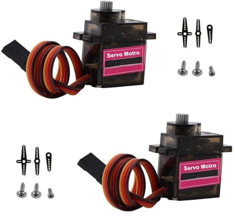 HAXIHA 9G Micro Servo Motor Mini Modellbau Servos Kit,für RC Flugzeug Robot Helicopter Airplane Remote Control,Auto Fahrzeugmodelle Steuerun,Arm Boot Fernbedienungen Arduino Project 2 Stück (Nero)