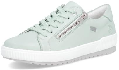 Remonte Damen Sneaker D0700, Frauen Schnürschuhe,lose Einlage,wasserabweisend,remonteTEX,straßenschuhe,Strassenschuhe,lace-up Shoes,grün (52),44 EU