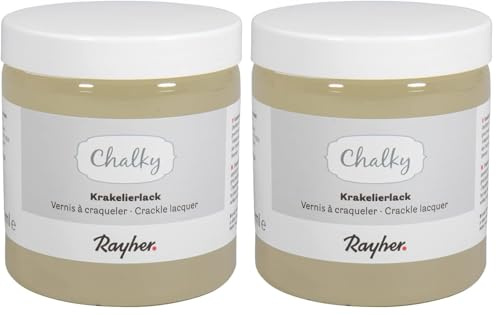 Rayher Chalky Vernice Screpolante, Barattolo 230ml, 35054000 (Confezione da 2)