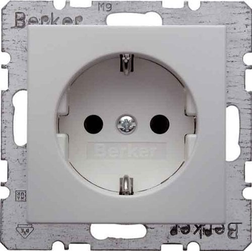 Berker Steckdose SCHUKO 47438989 polarweiss glaenzend (3 Stück Steckdose)