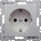 Berker Steckdose SCHUKO 47438989 polarweiss glaenzend (3 Stück Steckdose)