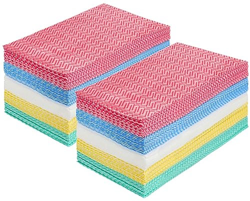 JEBBLAS Abwaschlappen Küche,Weiches, Saugfähiges Mehrweg-Reinigungstuch, dick, 33 x 60 cm, Packung mit 120.