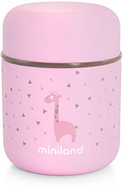 Miniland Isolierbehälter 280ml für Babynahrung - SILKY FOOD THERMOS MINI ROSE