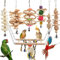 onebarleycorn Wellensittich Spielzeug, Papageienspielzeug Vogelspielzeug Papagei Spielzeug nymphensittich Vogel schaukel kanarienvogel Holzspielzeug Holz (7 Stück)