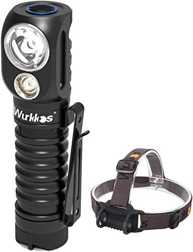 Wurkkos HD20 Headlamp,2000 Lumen Super Bright Headlight Rechargable,Versatile Illumination Tool EDC Handheld Torch with LH351D and LEDs for Outdoor Activities