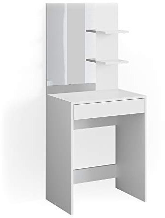 Vicco Schminktisch Isabelle, Frisiertisch mit Spiegel, Weiß, 60 cm