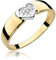 Lumari Gold - Damen Solitär Versprechen Ring Verlobungsring Damen Ring Gold 585 Echtgold 14k Gold mit natürlichem Diamanten Brillanten Gelbgold - Ringe Frauen - Hochwertiges Geschenk