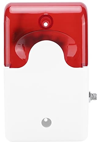 Sound Light Alarm 12V DC Lautstärke Einstellbar Alarmhorn Diebstahlwarnton Sound Light Alarmhorn Stroboskop Sirene
