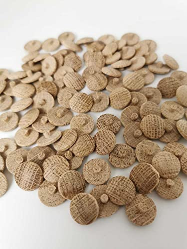 Solid Oak Wood Screw Cover CAPS - Press FIT PZ2 POZI TORX (50)