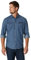 Wrangler Men's Iconic Regular Fit Snap Shirt Button, Mid Tint Denim, Medium