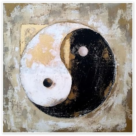Posterlounge Yin Yang Poster | 30 x 30 cm von Christine Ganz Wandbilder Wanddeko