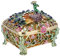 SUMNACON Mini-Schmuckkästchen im Pfauen-Stil, dekorativer Emaille-Scharnier, kleiner Schmuck-Organizer, Hochzeitsring-Box, Halskettenhalter, Ohrring-Organizer