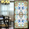 Sichtschutz-Fensterfolie europäischer Kirchenstil Buntglas kein Kleber statische Haftung dekorative Fensteraufkleber 40x100cm