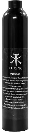 TUXING Tanque de Paintball 4500Psi PCP 0.3L 4500psi CE Approved Cilindro de Aluminio 18Ci Capacidad para Paintball o Pistolas de Aire PCP (Botella Vacía) M18*1.5