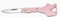 geddid Schlüsselanhänger Messer Schlüssel Messer Schlüsselmesser kleines Taschenmesser klein in Schlüsselform Brieföffner Paketmesser rosa/pink