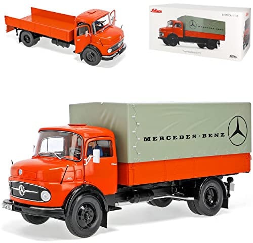 Mercedes-B L911 Rot LKW 1961-1984 1/18 Schuco Modell Auto mit individiuellem Wunschkennzeichen