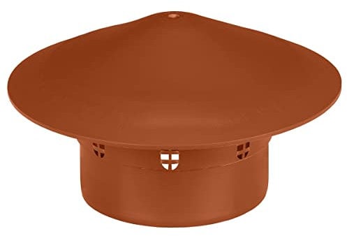 Entlüftungshaube Ø DN110 Dunsthut Dachentlüfter Lüftungspilz Abwasserrohr Orange