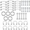 40 Stück Piercing Helix Piercing Chirurgenstahl Knorpel Ohr Piercing Ohrstecker Ohrring Barbell Piercing Schmuck Damen Männer