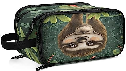 Kulturbeutel süßes Faultier Große Kosmetiktasche Kulturtasche Waschtasche Make Up Tasche Waschbeutel Schminktasche für Damen Mädchen