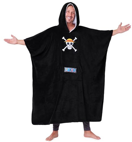 One Piece Hoodie Decke mit Ärmeln für Herren - One Size Übergroße Kapuzenpullover Fleece Tragbare Decken Geschenke für Fans