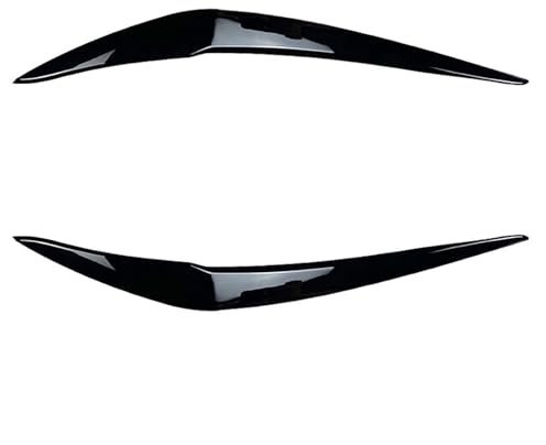 EVURU Scheinwerfer-Augenbrauen, Passend for BMW 1er F20 L&R ABS Glanz böse Scheinwerfer Augenbrauen Augenlid 118i 120i Facelift 2015–2019 3D-Aufkleber (Color : Gloss Black)