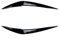 EVURU Scheinwerfer-Augenbrauen, Passend for BMW 1er F20 L&R ABS Glanz böse Scheinwerfer Augenbrauen Augenlid 118i 120i Facelift 2015–2019 3D-Aufkleber (Color : Gloss Black)