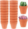 20 Pcs Mini Terracotta Pot Planter - 1.77 Inch Mini Clay Planter with Drainage Holes - Succulent Seeds Nursery Containers for Kids Adult Home Garden Office Desk