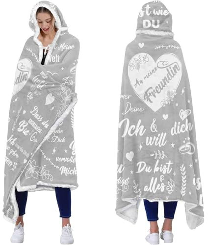 Beste Freundin Geschenke, Decke mit ärmeln Geschenke für Freundin, Geschenk Freundin Geburtstag, Kuscheldecke mit Ärmeln Weihnachten Geschenke für Freundin, Geburtstagsgeschenk für Freundin