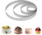 Kuchenringe 4 Stück, Runde Kuchenringe aus Edelstahl, 6/10/15/20 CM Kuchenformen Gebäckringe Kuchenringe zum Backen von Dessert-Muffins