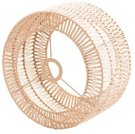 F Fityle Abat-Jour en Corde de Papier tissé, Abat-Jour de Lustre Classique, Abat-Jour tissé, Abat-Jour Suspendu, Ferme, Grand